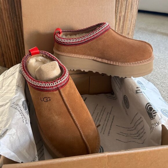 UGG Tazz Chestnut Platform Mule Clog Slipper - Picture 4 of 13